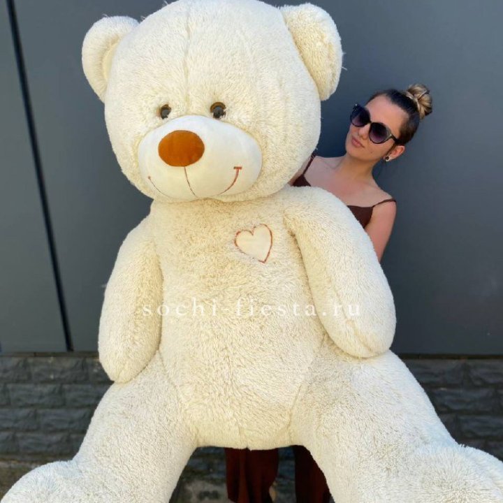 Белый плюшевый мишка большой в Красноярске