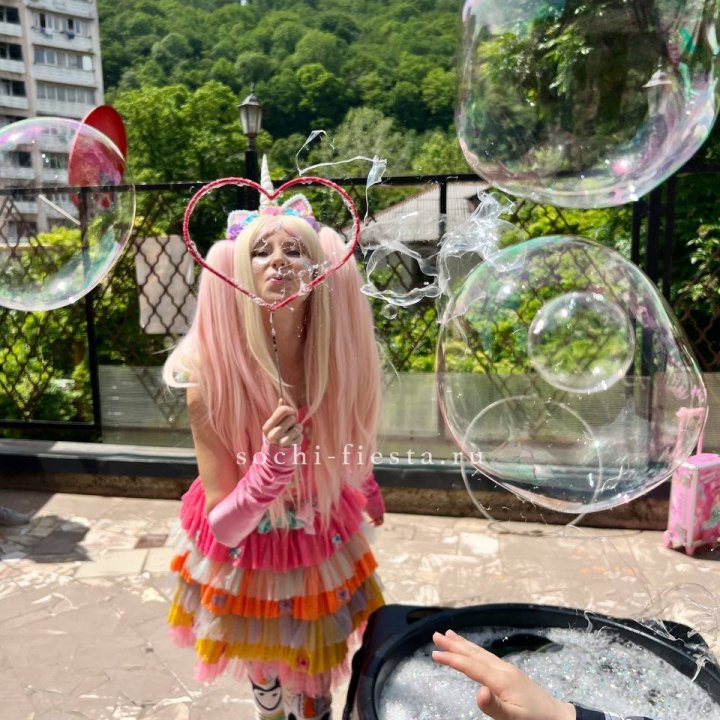 Шоу мыльных пузырей в Красноярске