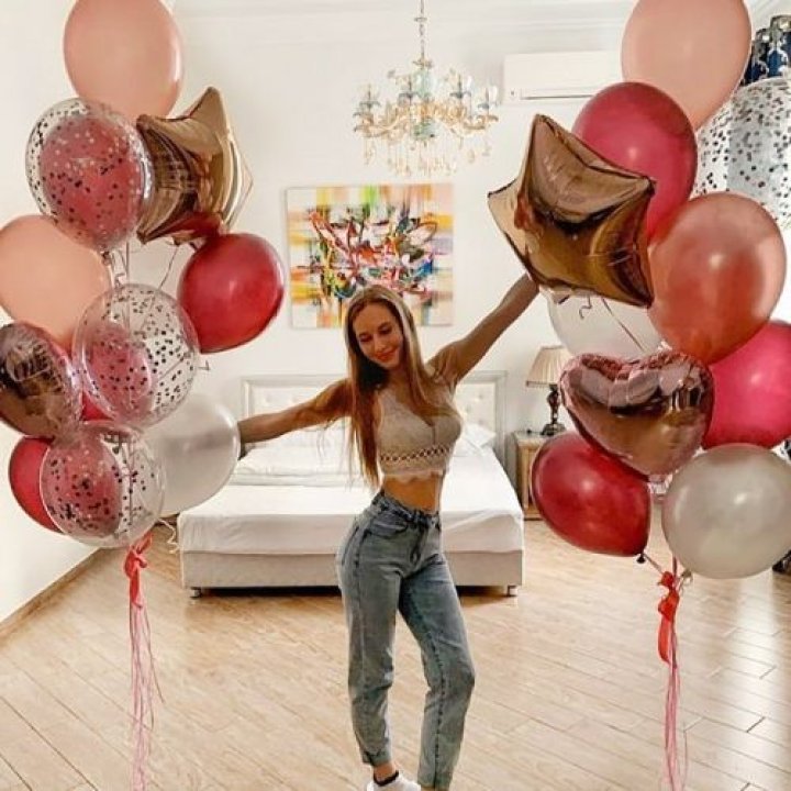 Фонтаны шаров "Селебрити" в Красноярске