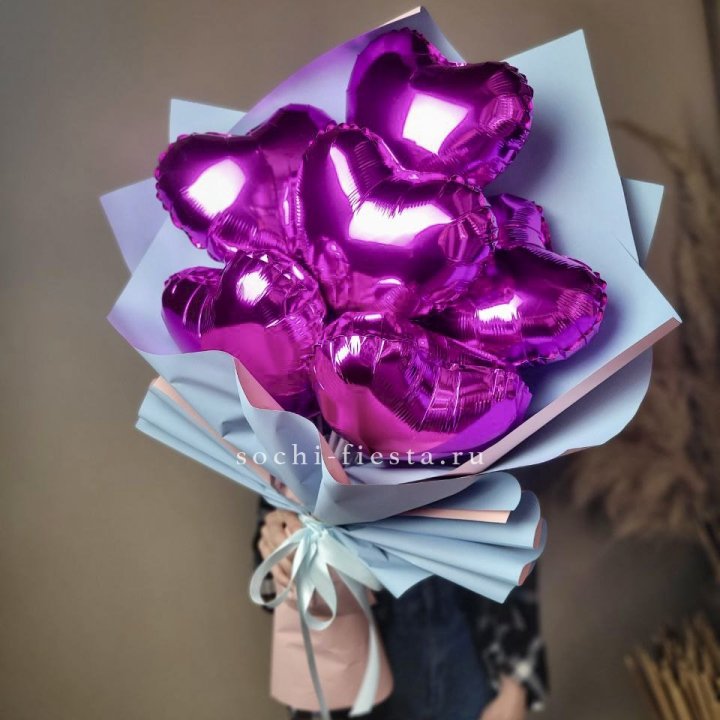 Букет из шаров сердец  в Красноярске