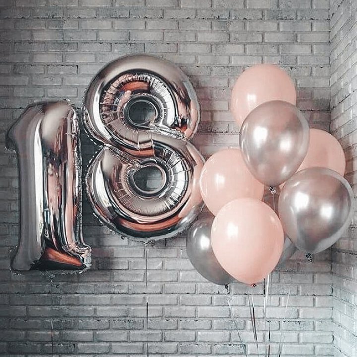 Фольгированный шар Серебряная Цифра в Красноярске