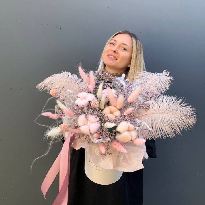 Авторский бокс с сухоцветами в Красноярске