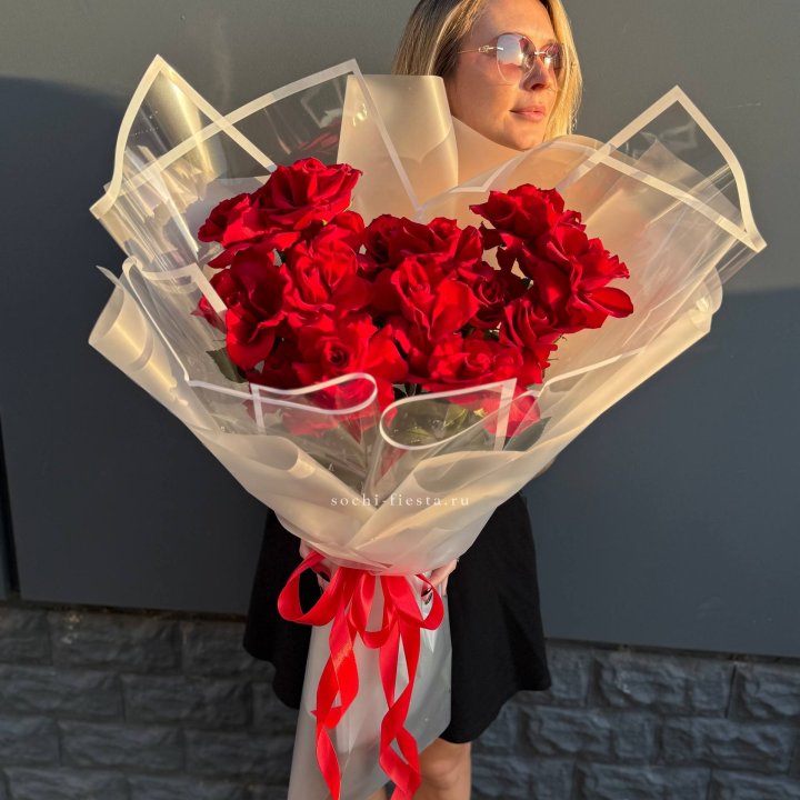  Букет  высоких роз 15 шт в Красноярске