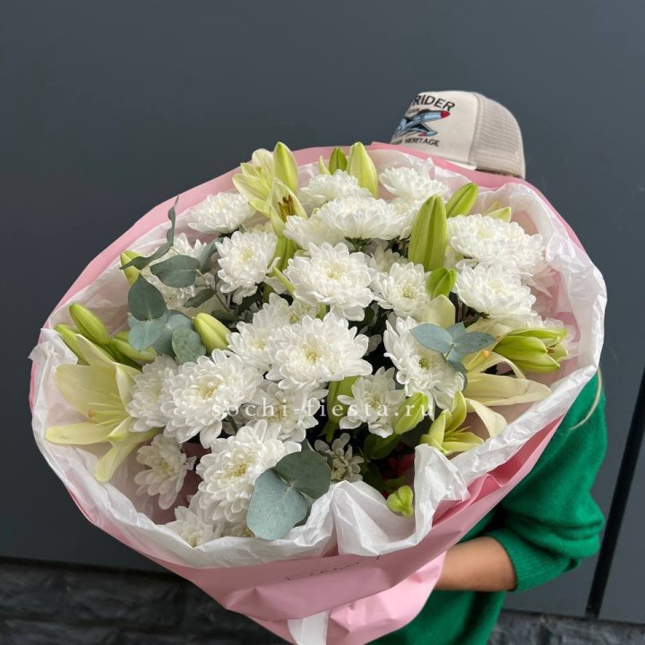  Букет  хризантемы и лилии в Красноярске