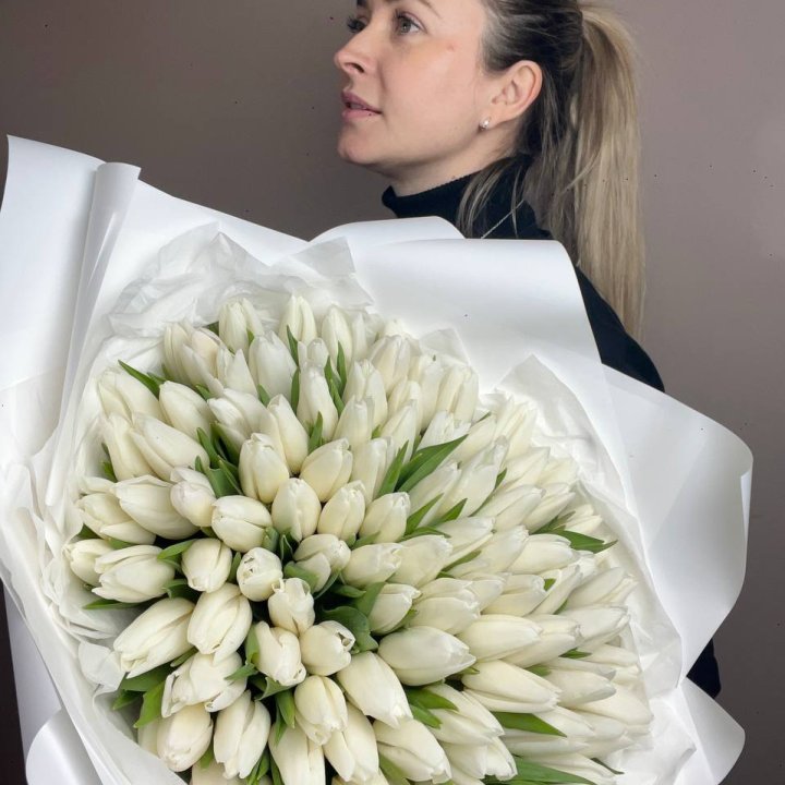 101 белый тюльпан №2 в Красноярске