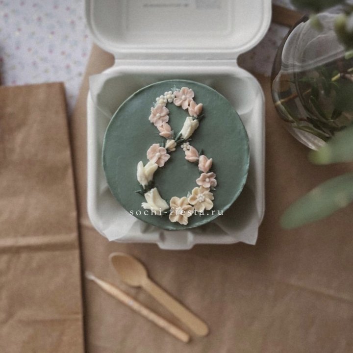 Бенто-торт "8 марта" green  в Красноярске