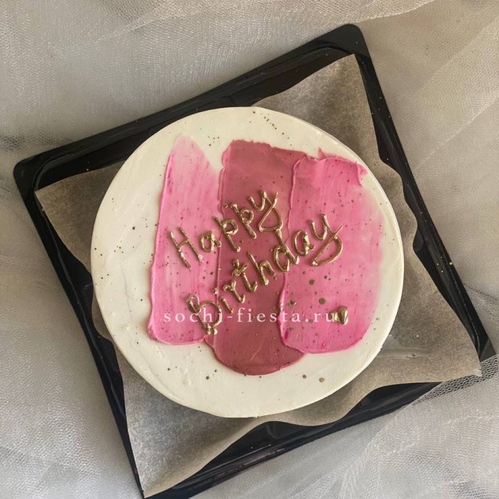 Бенто-торт "С днём рождения" пастель в Красноярске
