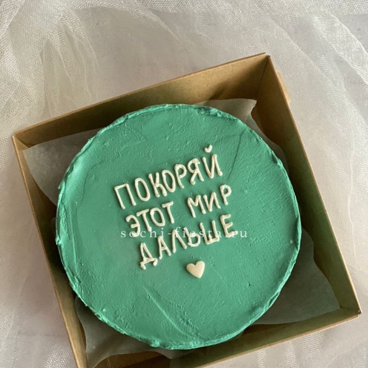 Бенто-торт "Покоряй этот мир" в Красноярске