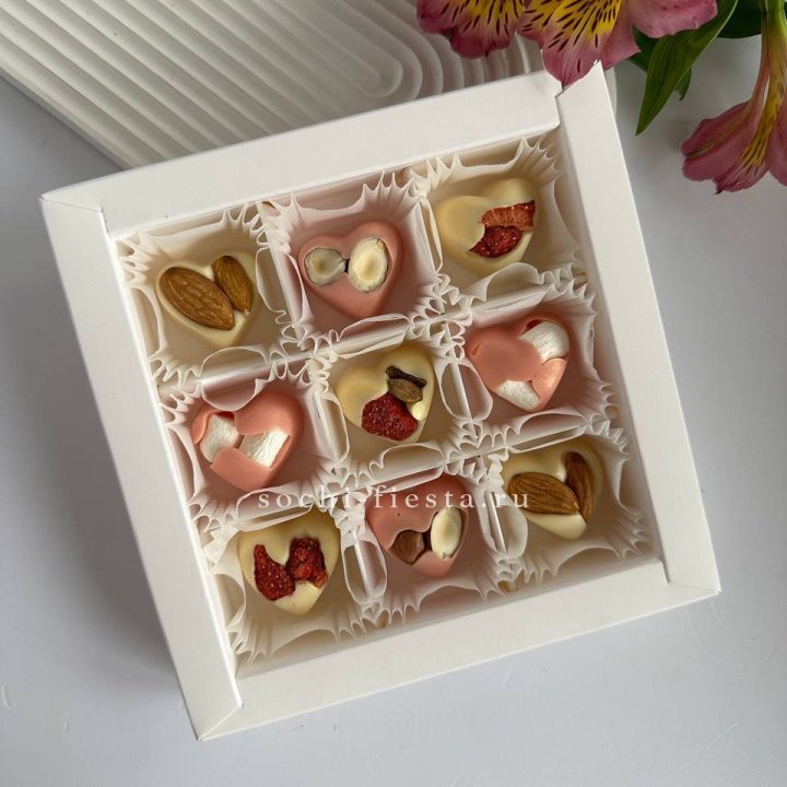 Набор конфет из бельгийского шоколада Сердца в Красноярске