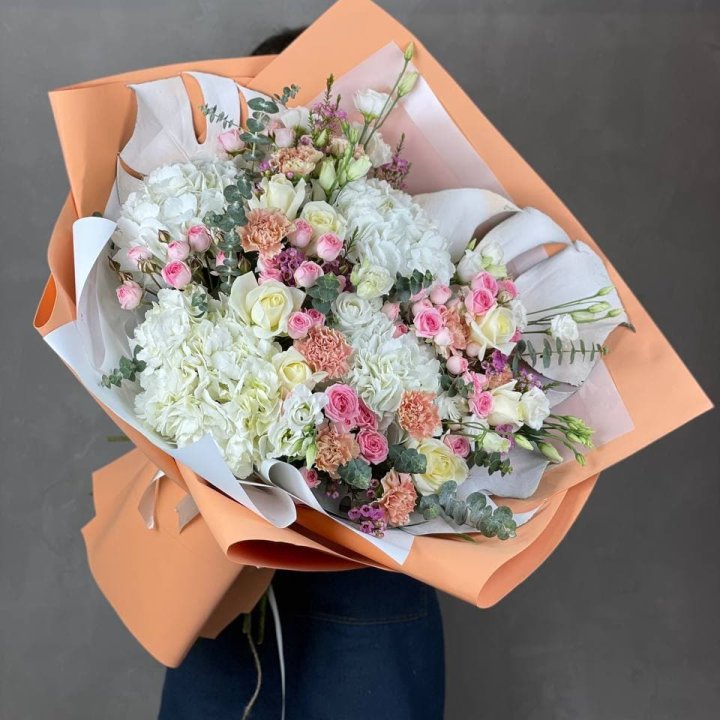 Макси-букет кремовый в Красноярске