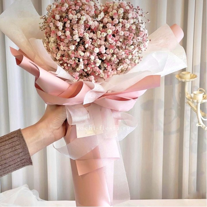 Сердце из гипсофилы  в Красноярске