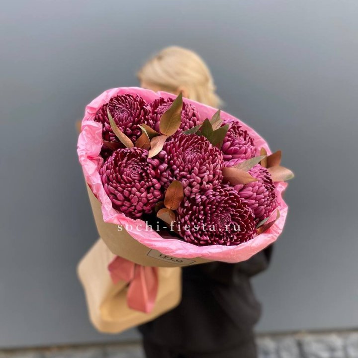 7 Хризантем Бигуди в золоте в Красноярске