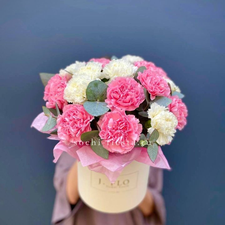 Диантусы в цилиндре в Красноярске