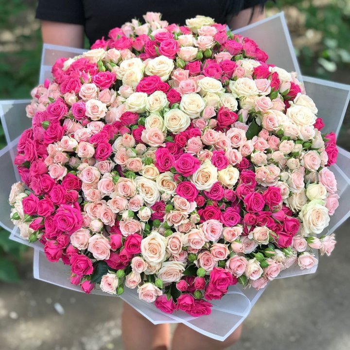 101 кустовая роза в Красноярске