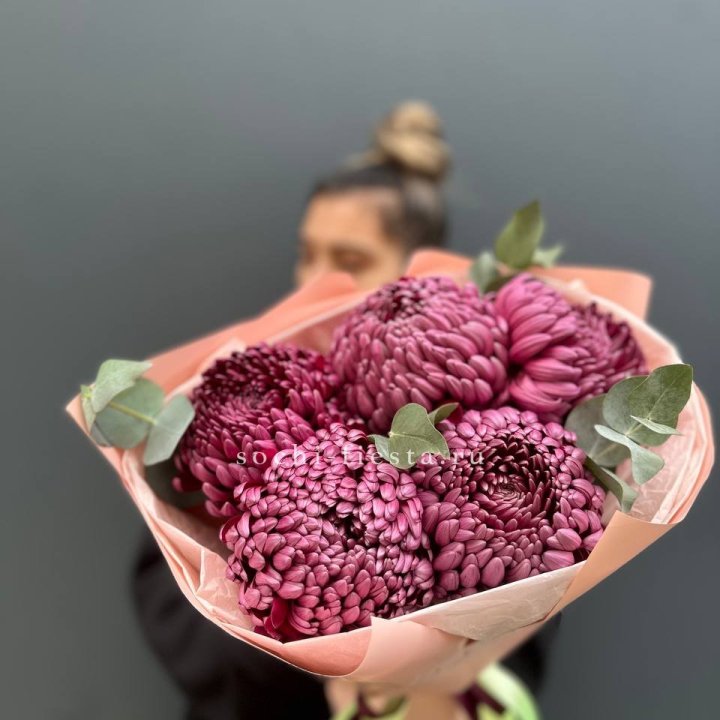 Хризантемы  Бигуди  в Красноярске