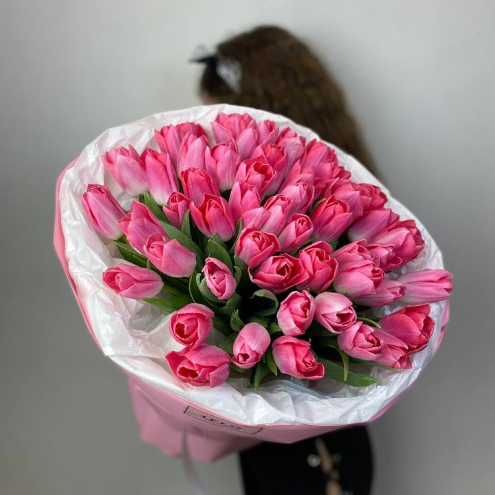 51 розовый тюльпан "Рози" в Красноярске