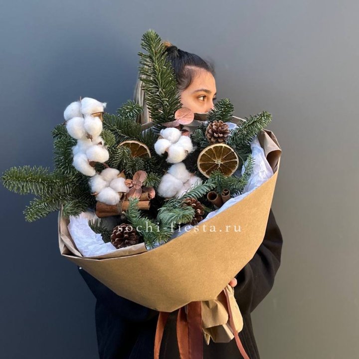 Зимний букет с нобилисом в Красноярске