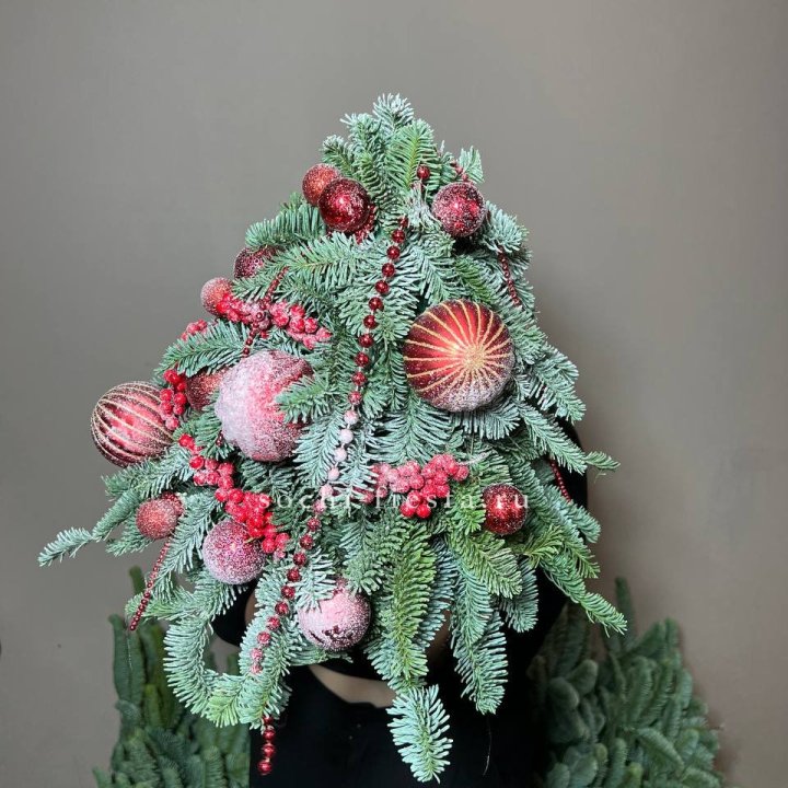 Ёлка красная в Красноярске