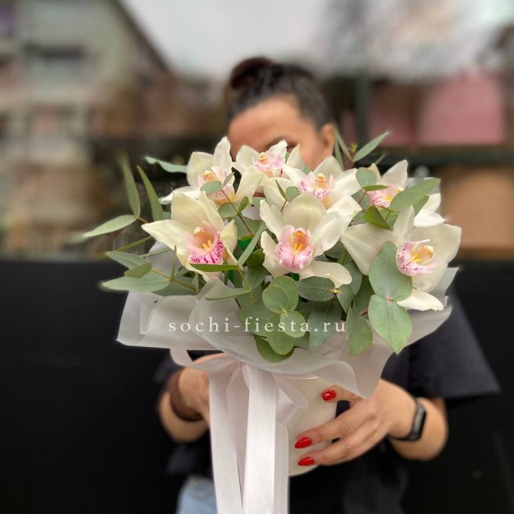 Бокс с орхидеями в Красноярске