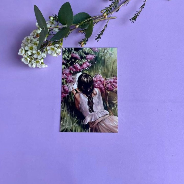 Открытка к букету "Среди пионов" в Красноярске