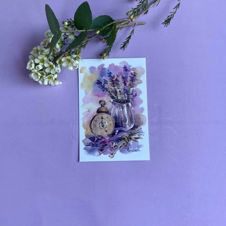 Открытка к букету "Часы" в Красноярске