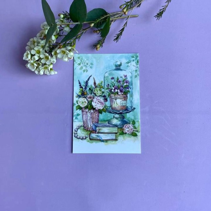 Открытка к букету "Книги" в Красноярске