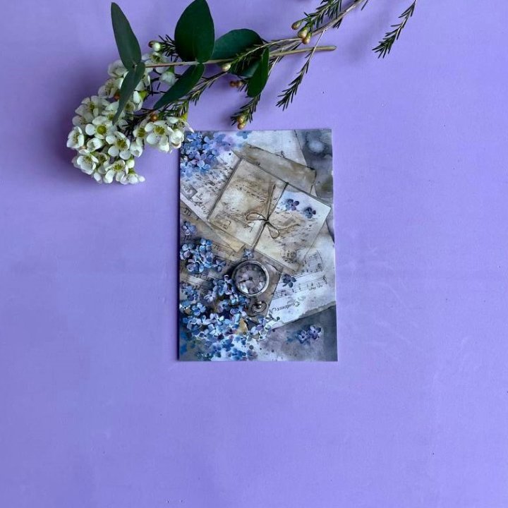 Открытка к букету "Время" в Красноярске