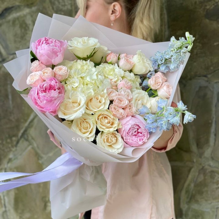 Букет с пионами "Богема" в Красноярске