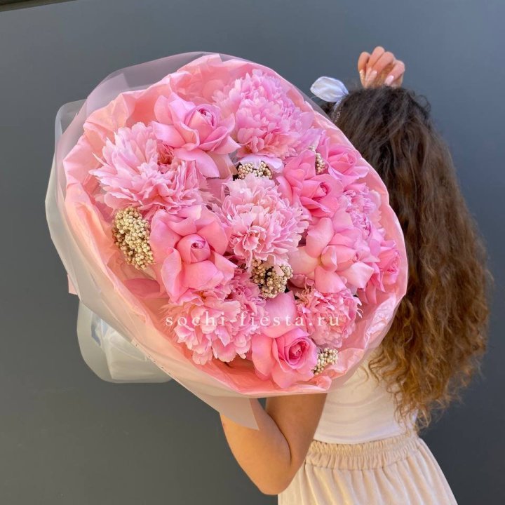  Букет с пионами "Пинки" в Красноярске