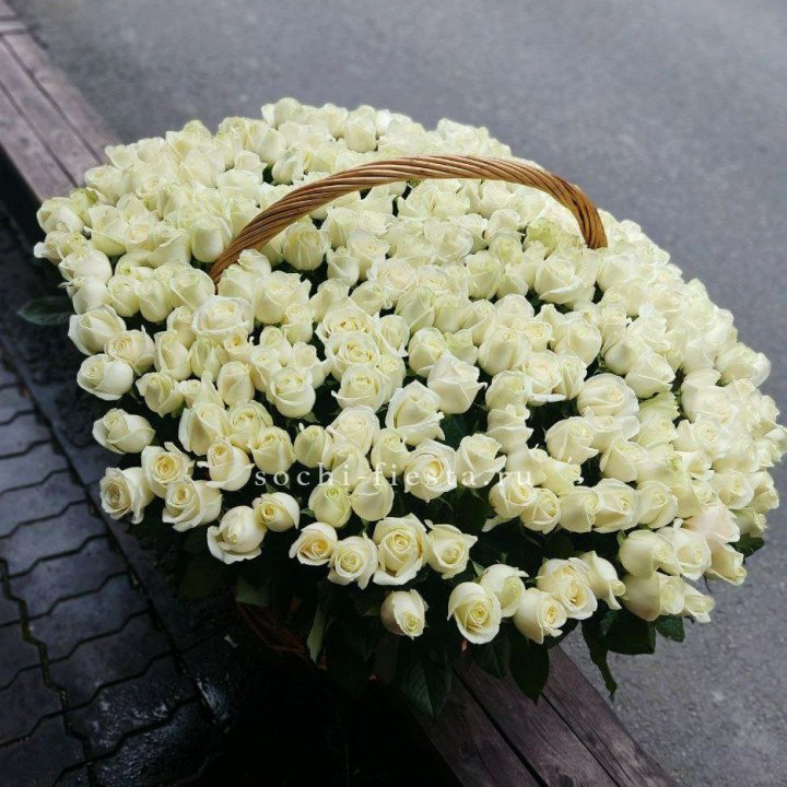 303 розы в корзине в Красноярске