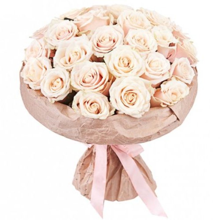 25 кремовых роз "Craft" в Красноярске