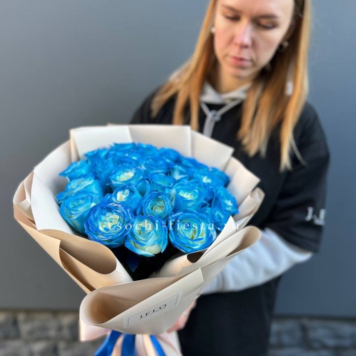Букет синих роз блю логан в Красноярске