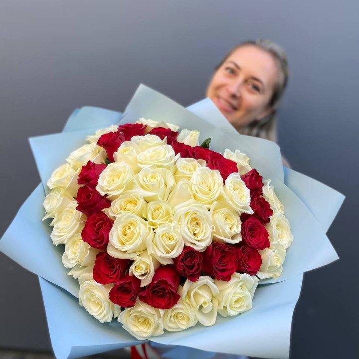 51 роза "Сердце" в Красноярске