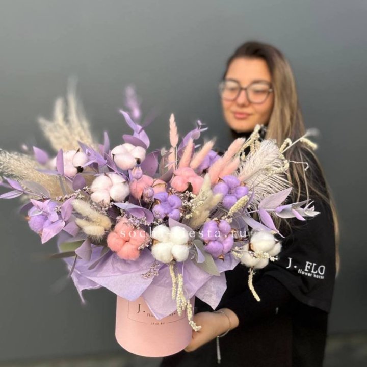 Авторский бокс с сухоцветами №4 в Красноярске