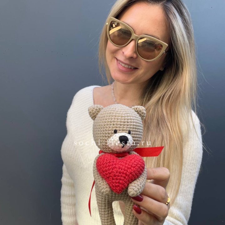 Мишка с сердцем ручной работы в Красноярске