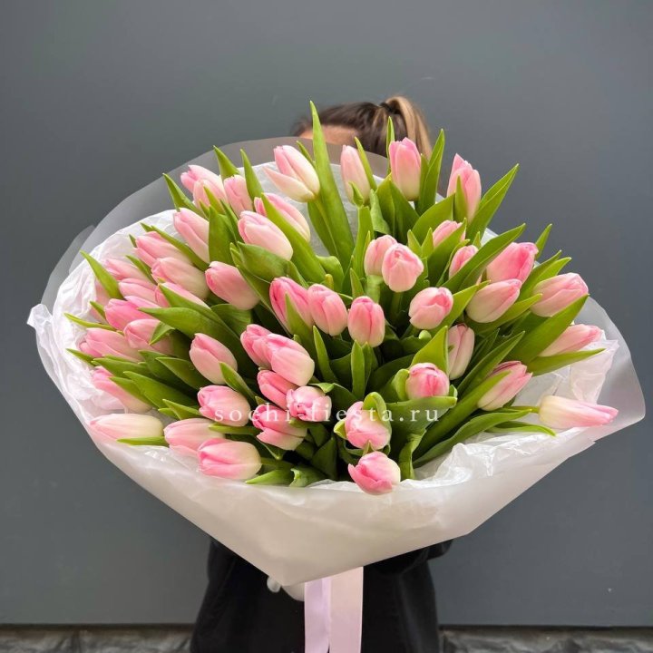 Букет тюльпанов нежно-розовых в Красноярске