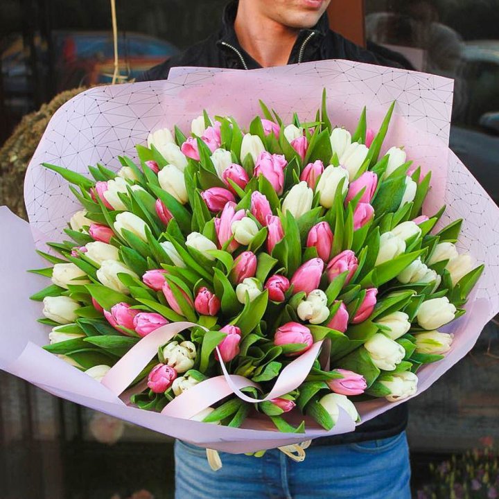 101 тюльпан микс в Красноярске